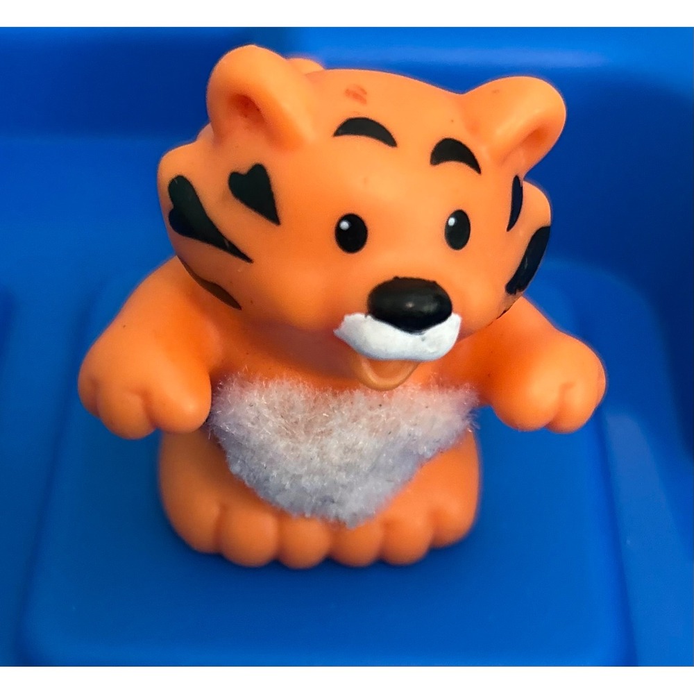 Fisher-Price Little People Tiger Cub Zoo Animal Figure Fuzzy Chest‎ 2005 Mattel
